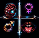 SeX Love RobotZ logo for a Brooklyn-based science and intimacy blog by Lafleur Media